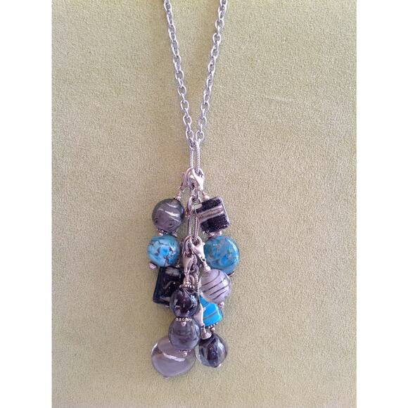 Lela Belle Hand Blown Murano Glass Beads - Set of 10 - Shades of Gray B29 - Picture 9 of 12